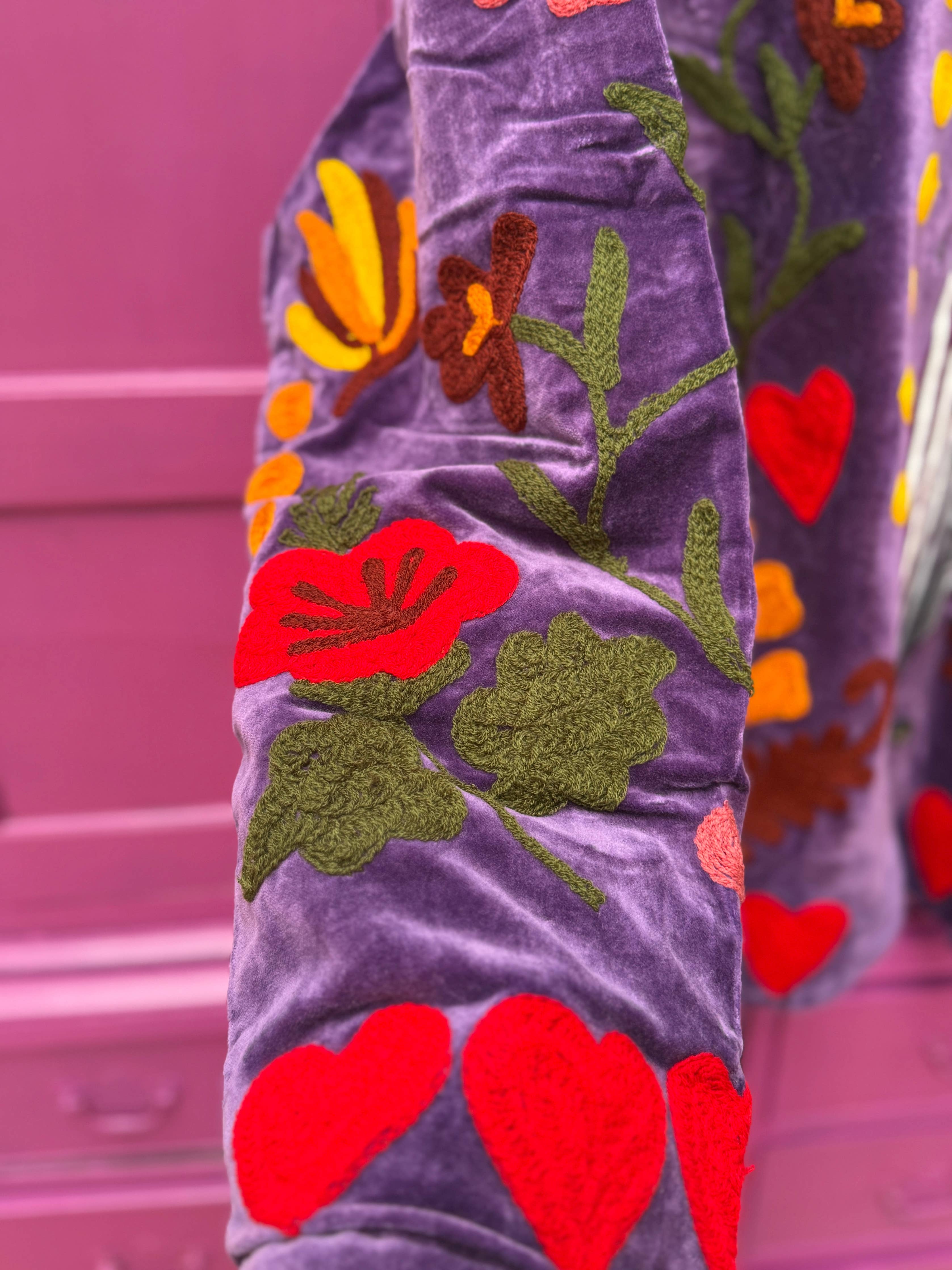 Velvet Jacket LOVE purple: Panter