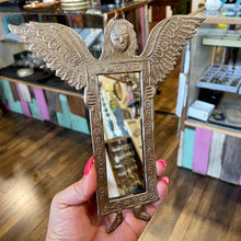 Load image into Gallery viewer, Angel Mirror Tin Ornament
