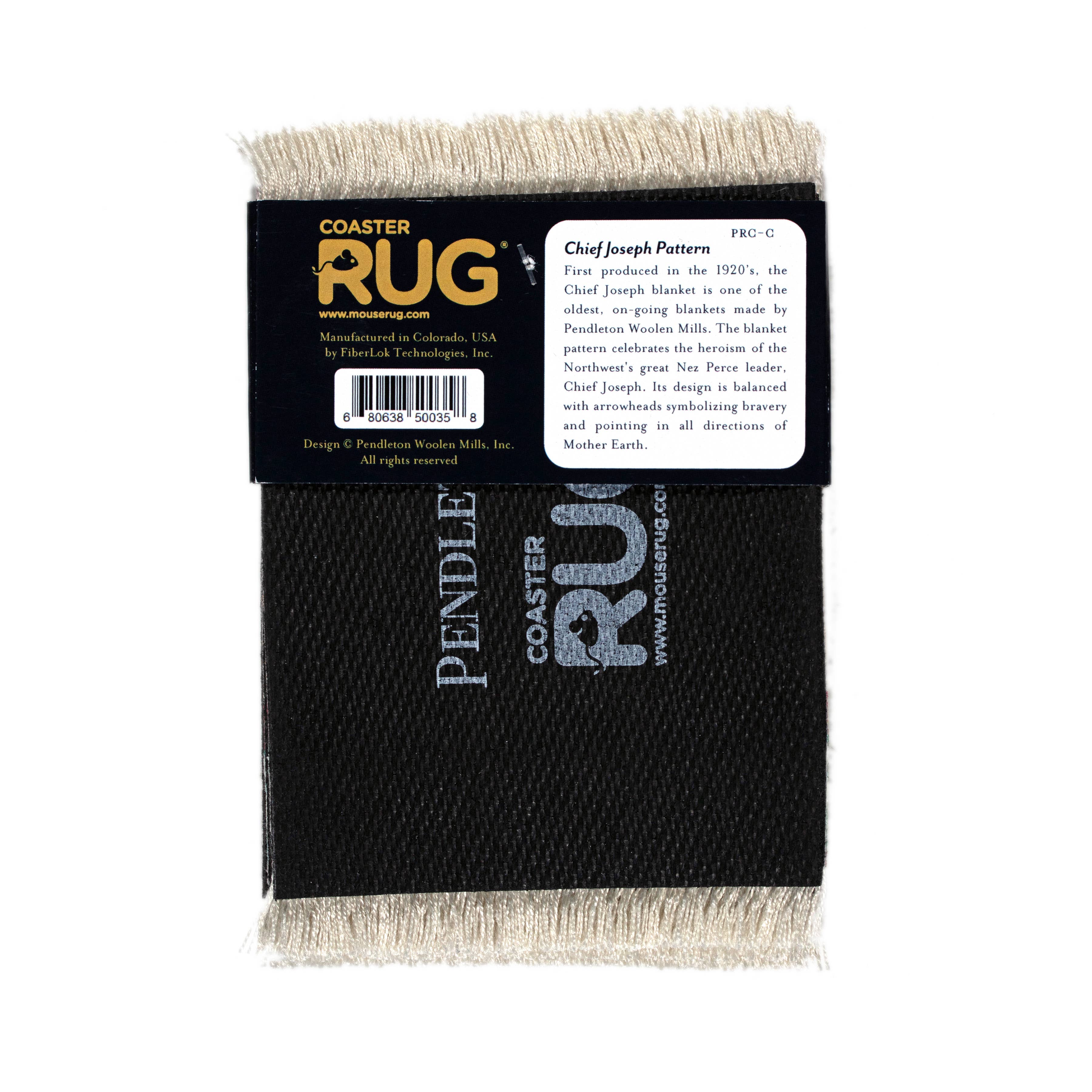 4 Pc CoasterRug Set Pendleton Chief Joseph Khaki