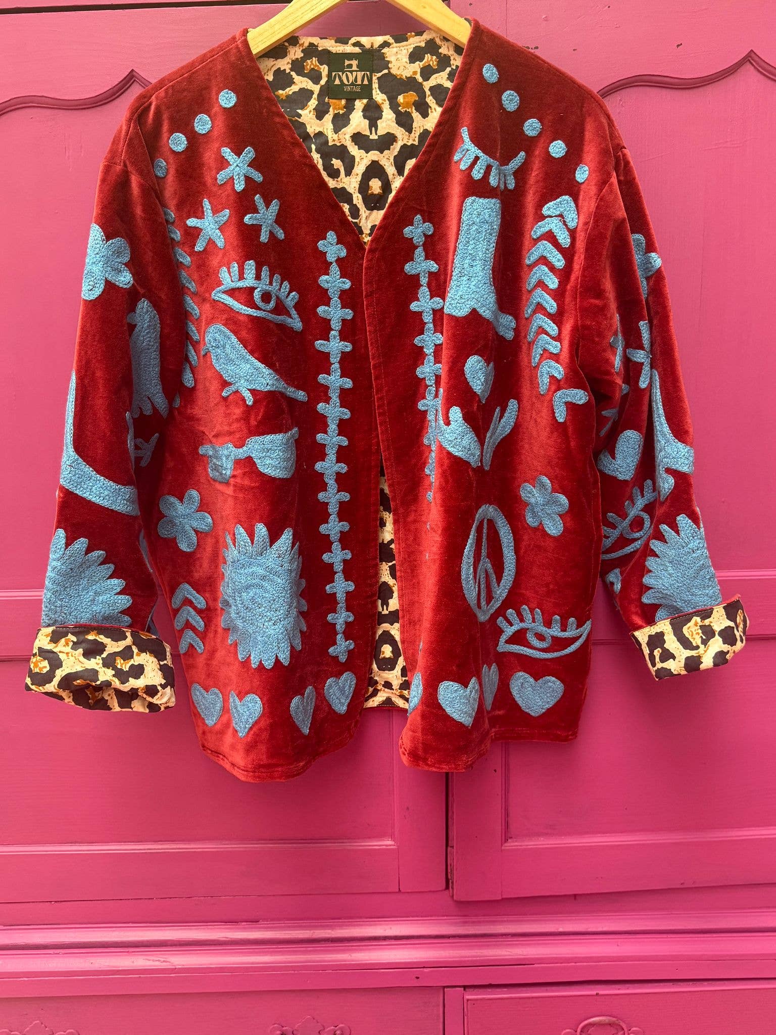 Velvet Jacket DREAM Red Blue: Panter