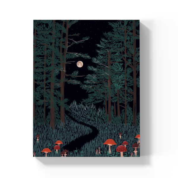 Moonrise Forest Medium Layflat Journal Notebook