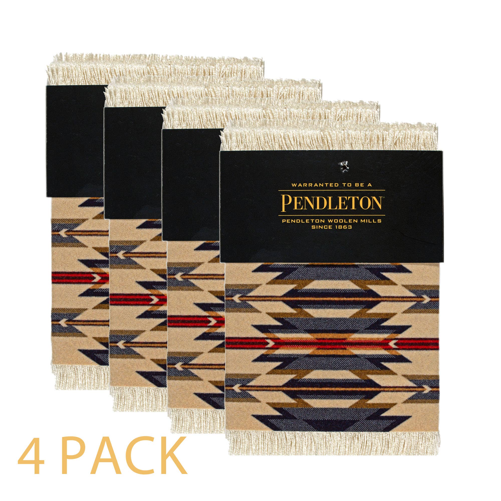 4 Pc CoasterRug Set Pendleton Wyeth Trail