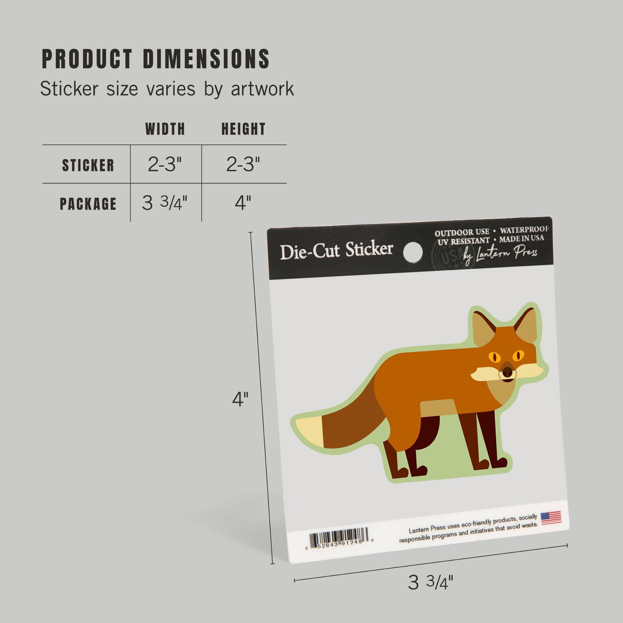 STICKERS Fox Geometric: Small