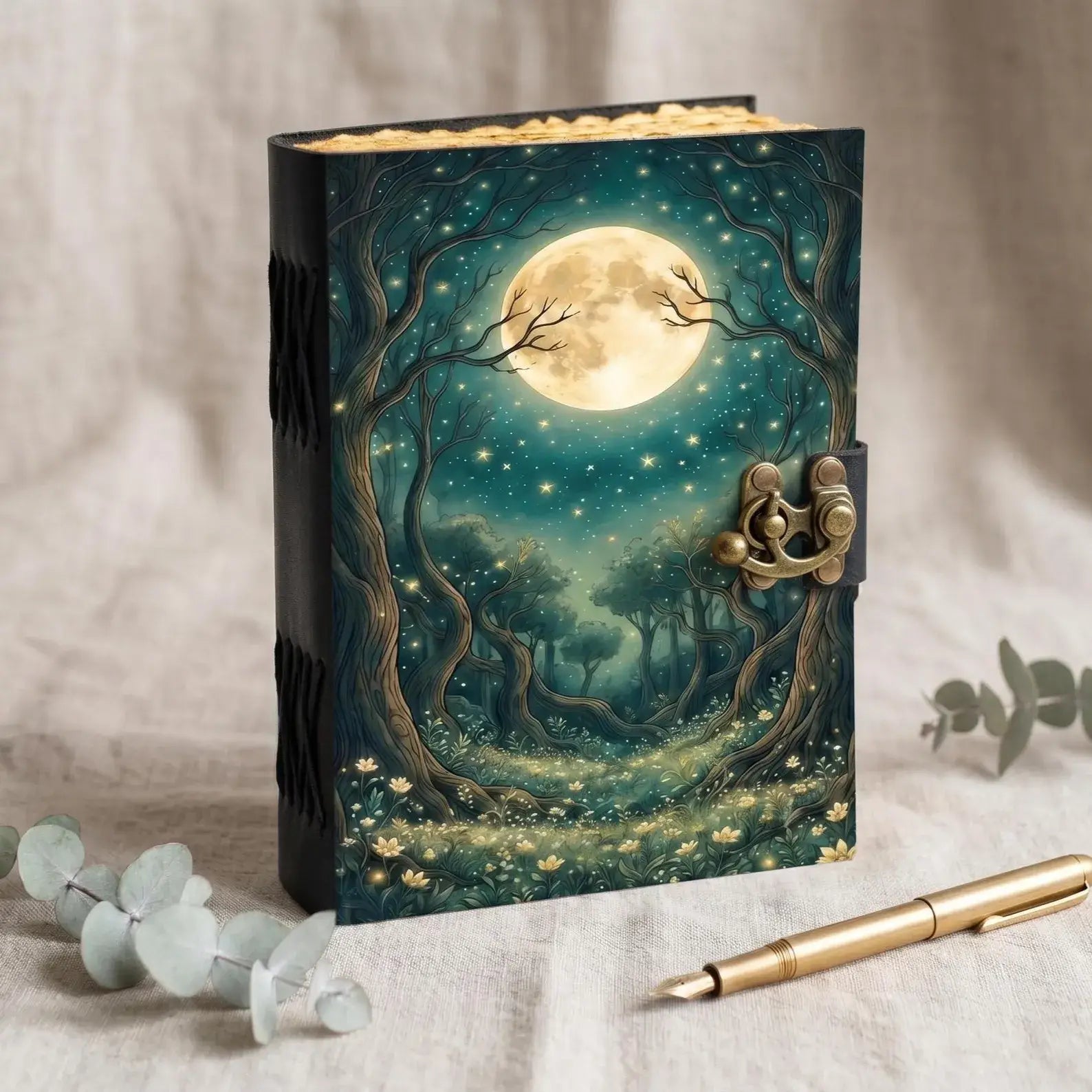 Grimoire Journal Book of Shadows Moon Journal Enchanted Fore