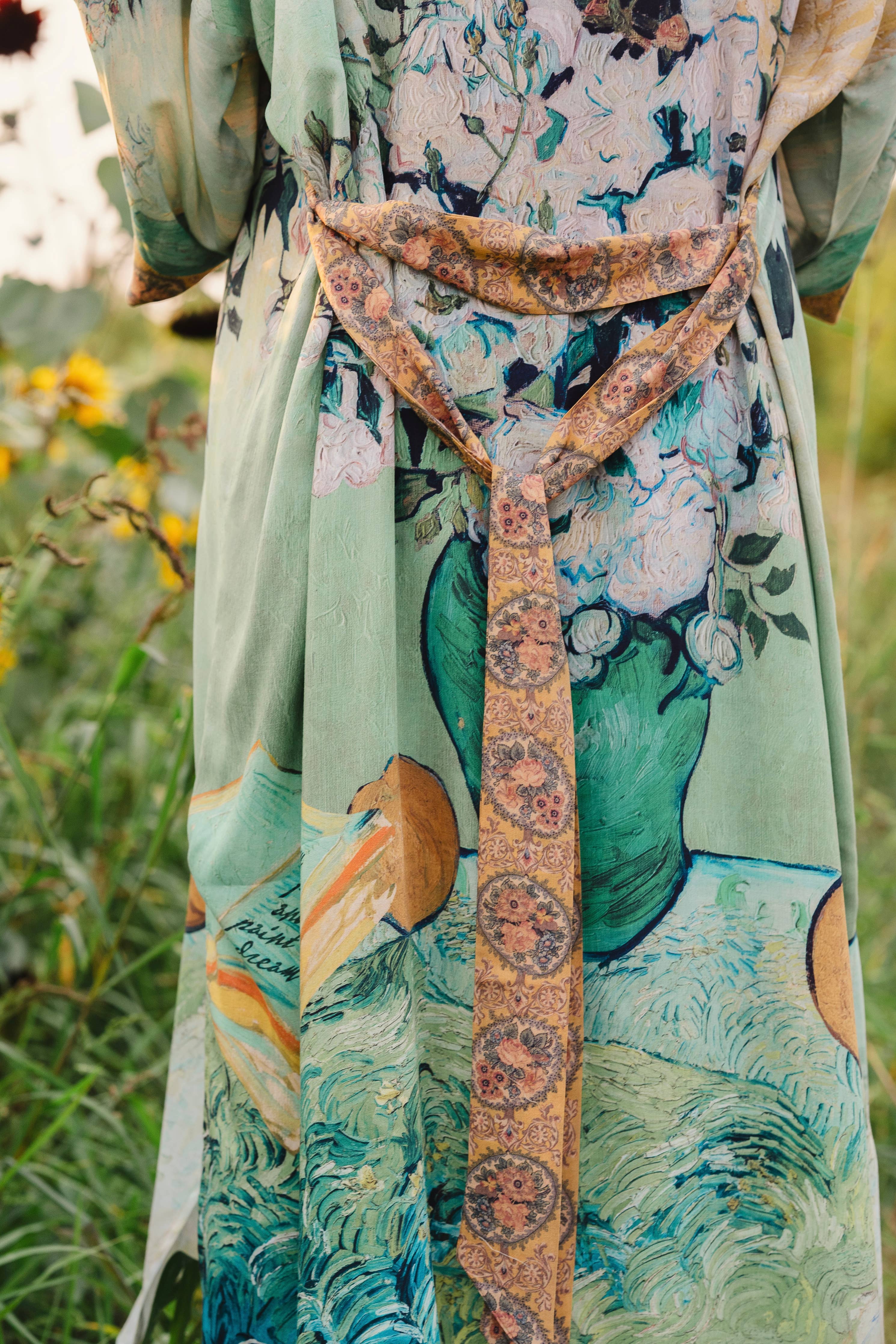 I Paint My Dream Van Gogh Opera Duster Kimono Robe