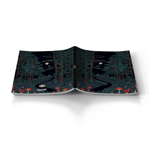 Moonrise Forest Medium Layflat Journal Notebook