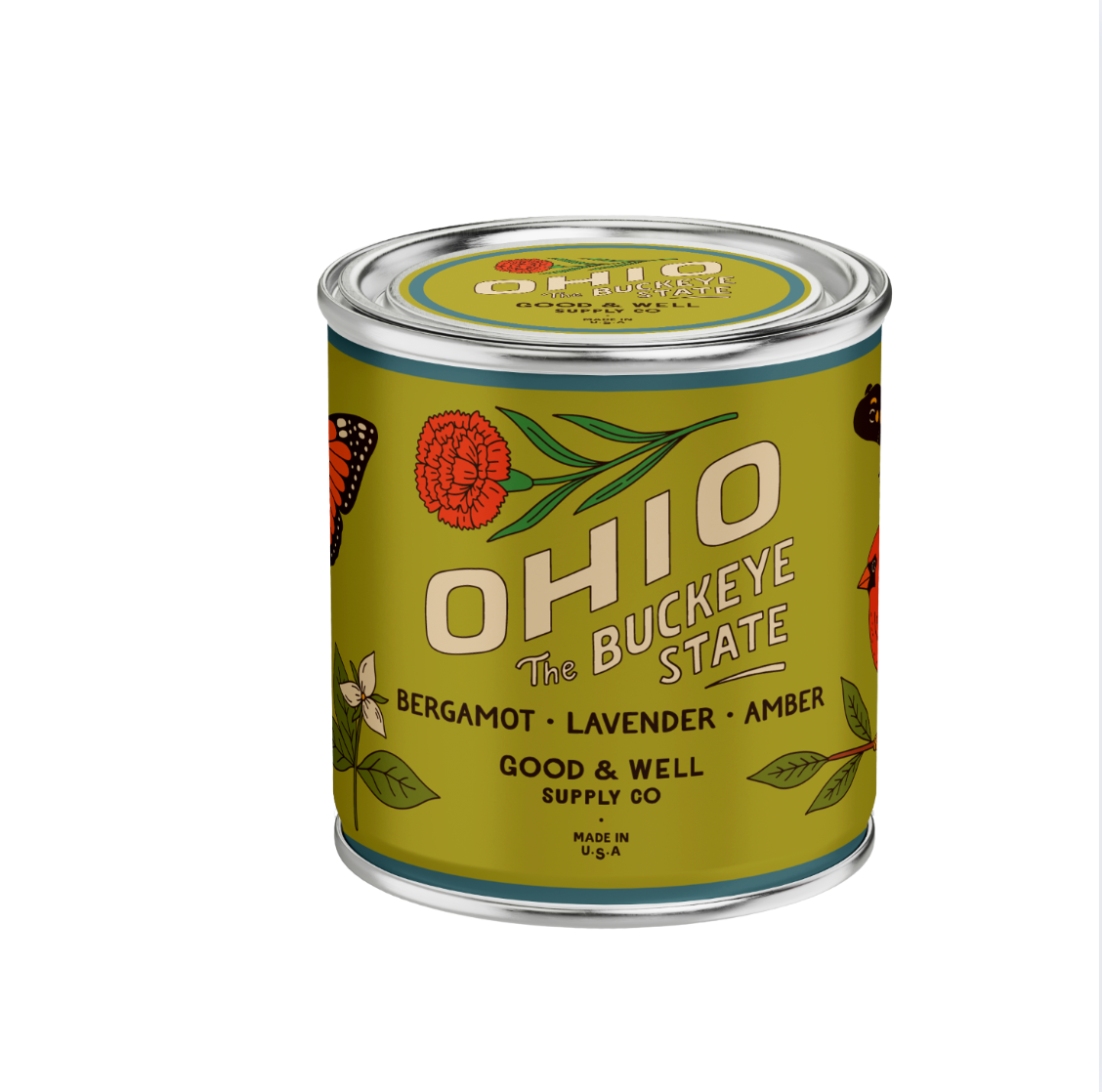Ohio State Soy Candle : 1/2 Pint / Cotton Wick