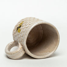 Load image into Gallery viewer, Bee Pattern Handmade in Ohio Ceramic White 10 oz Mug
