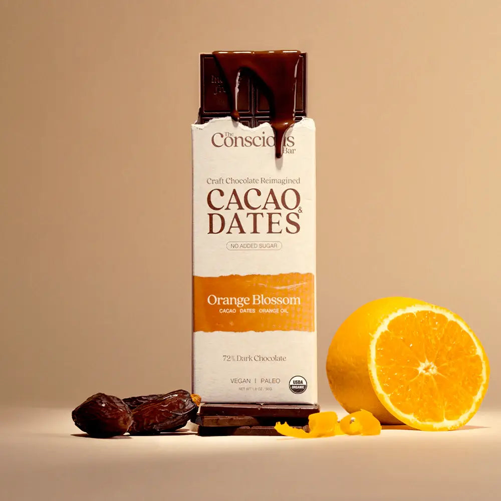 Date Sweetened Dark Chocolate - Orange Blossom
