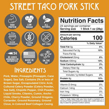 Load image into Gallery viewer, NEW Street Taco Pork Stick - 24 Pack
