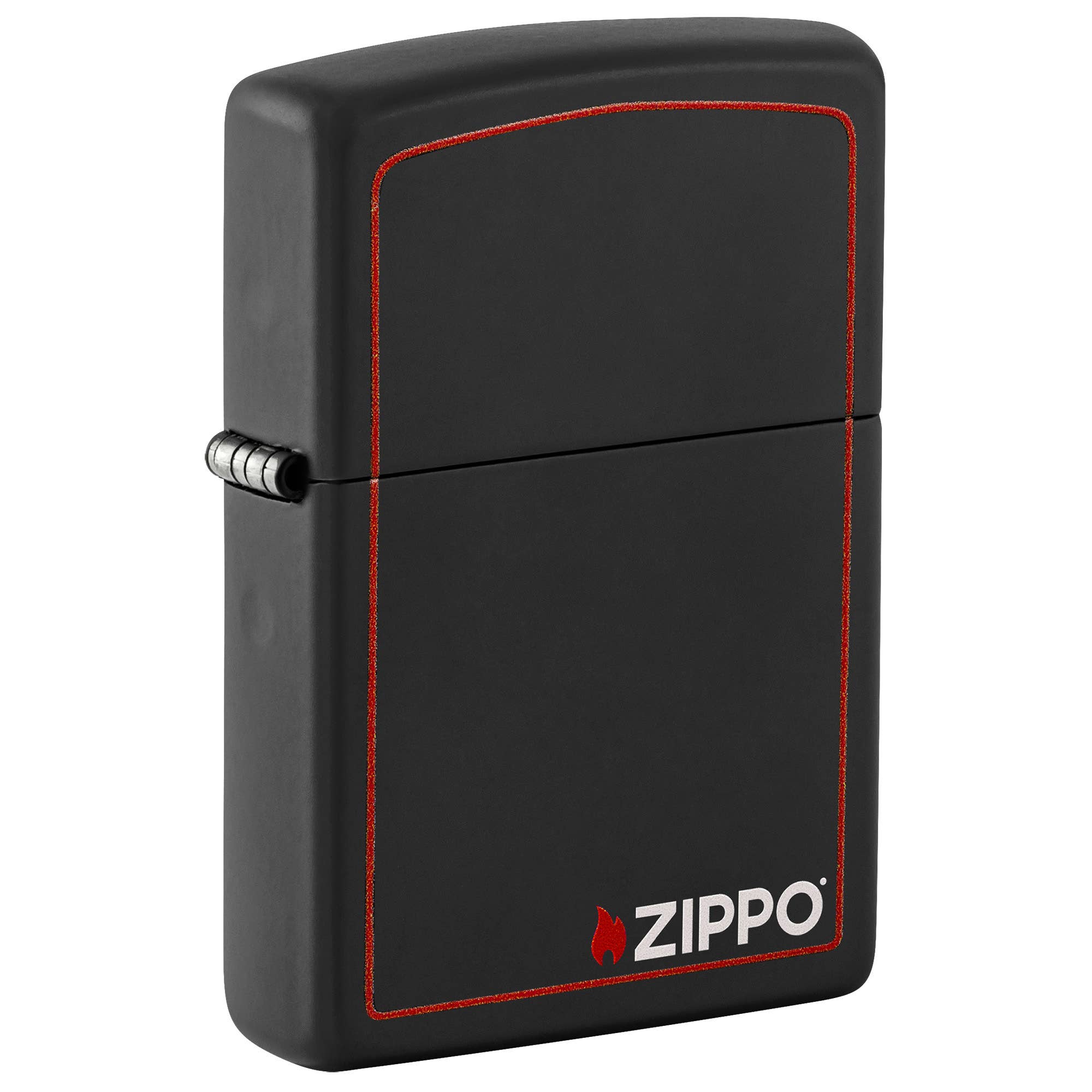 Zippo Classic Zippo Logo with Red Border Windproof Lighter