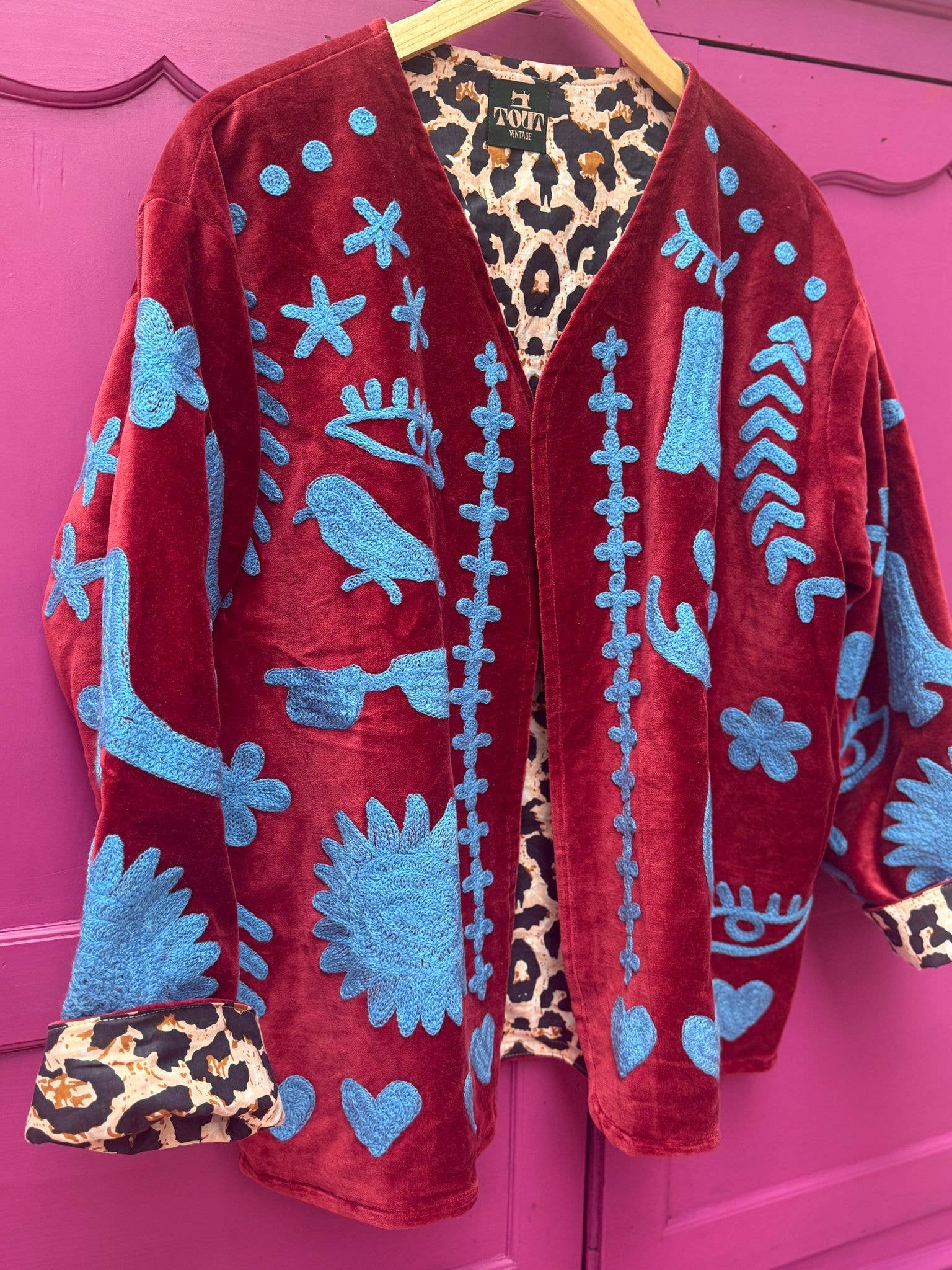 Velvet Jacket DREAM Red Blue: Panter