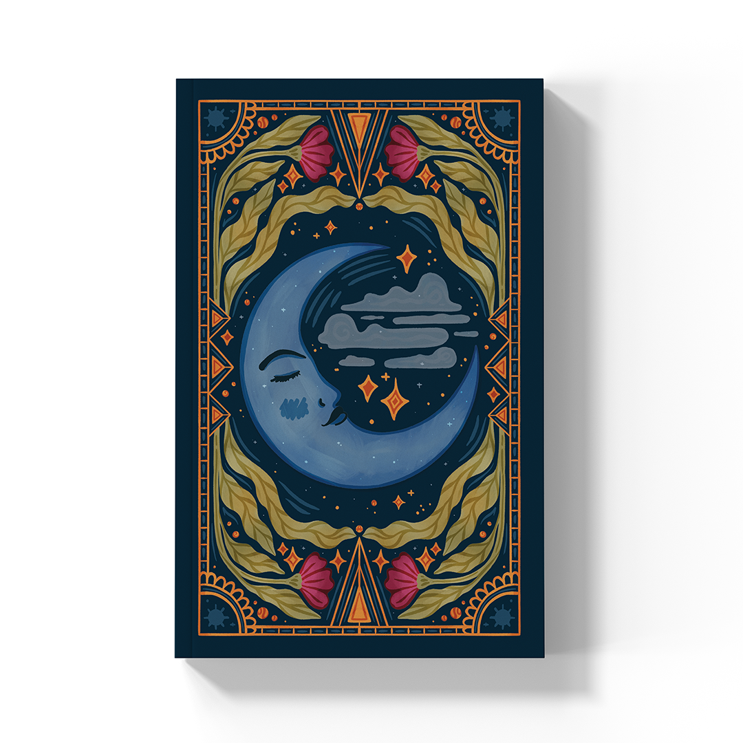 Moon Tarot  Soft Touch Classic Layflat Notebook Journal