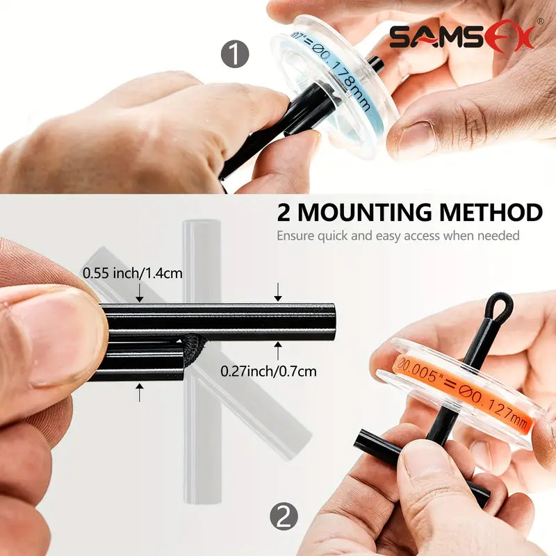 Fishing Tippet Holders With Carabiner Clip