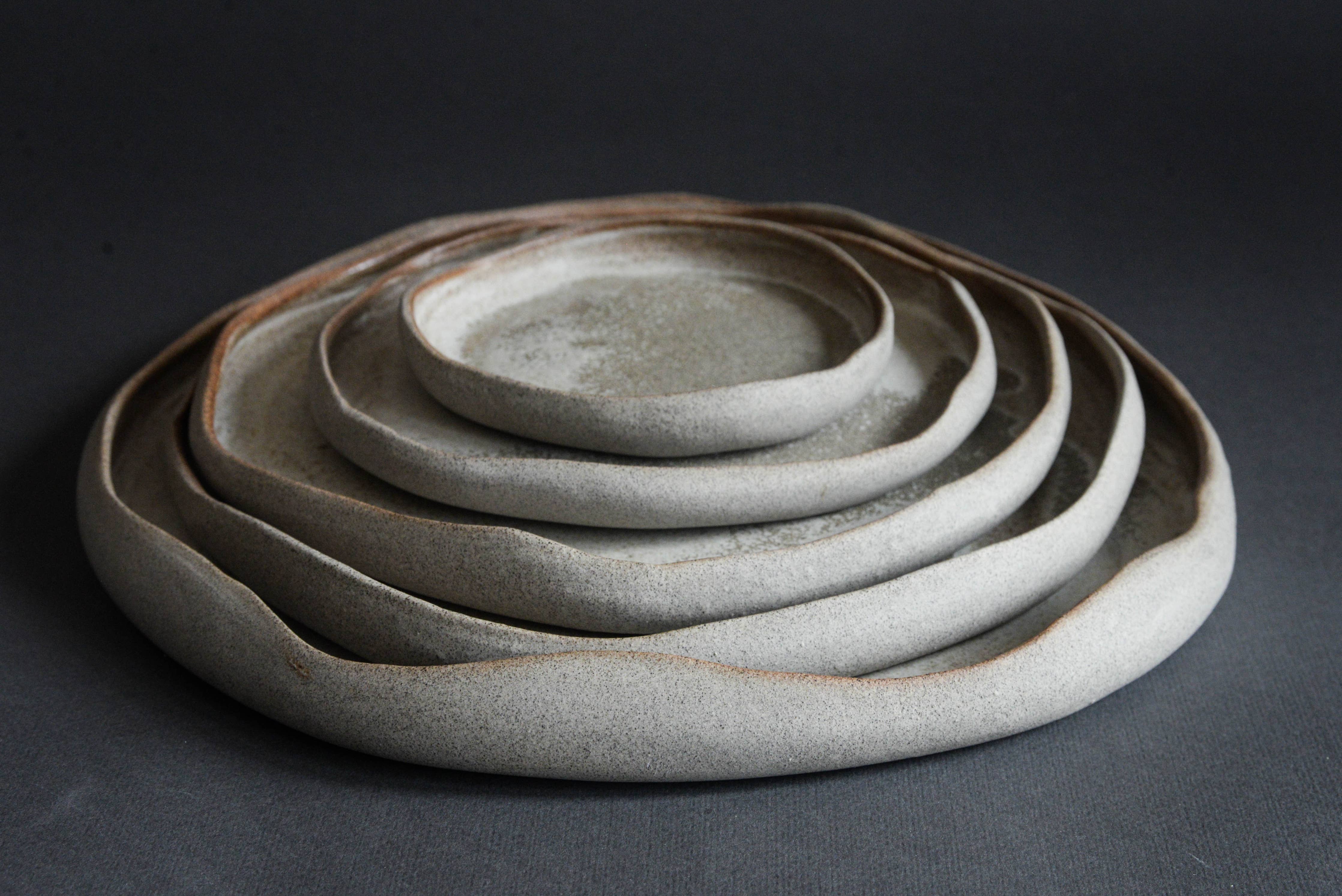 Latvia Stone - HANDMADE PLATE, Slab-Rolled 18 cm