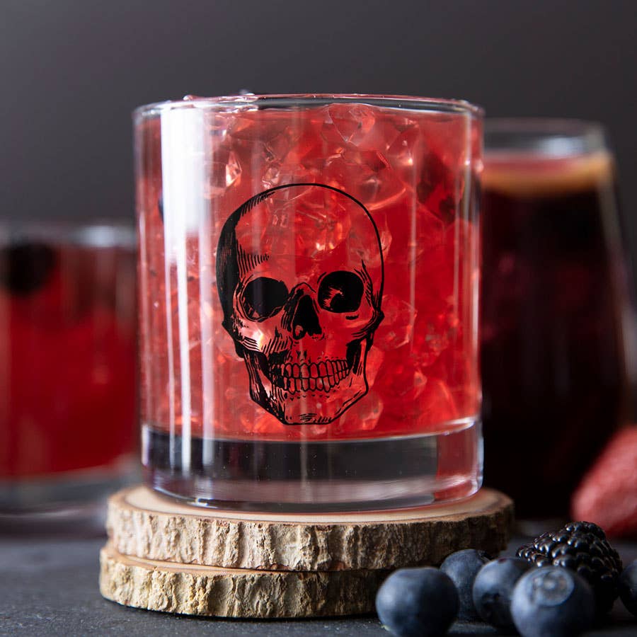 Skull Whiskey Glass - Black