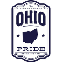 Load image into Gallery viewer, STICKER Ohio State Pride, Blue on White

