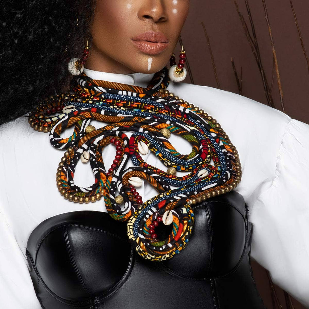 Women’s African Statement Collar | Cowrie Shell | Seashell