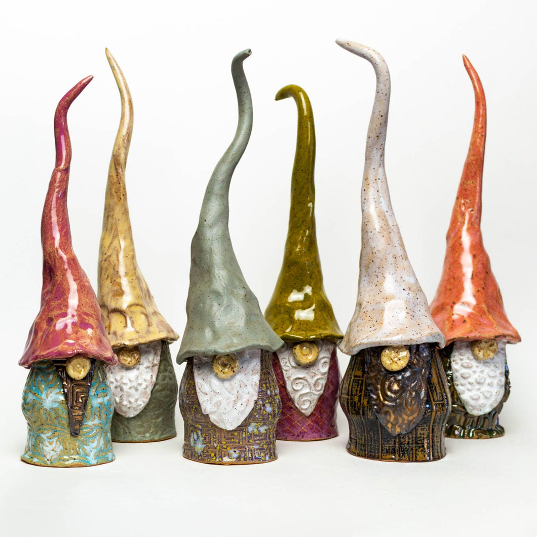 Male Garden Gnomes - Handmade Ceramic Stoneware Figures - No