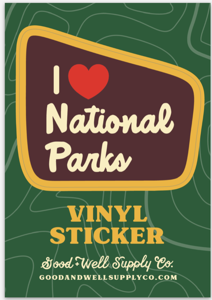 I Heart Parks Vinyl Sticker