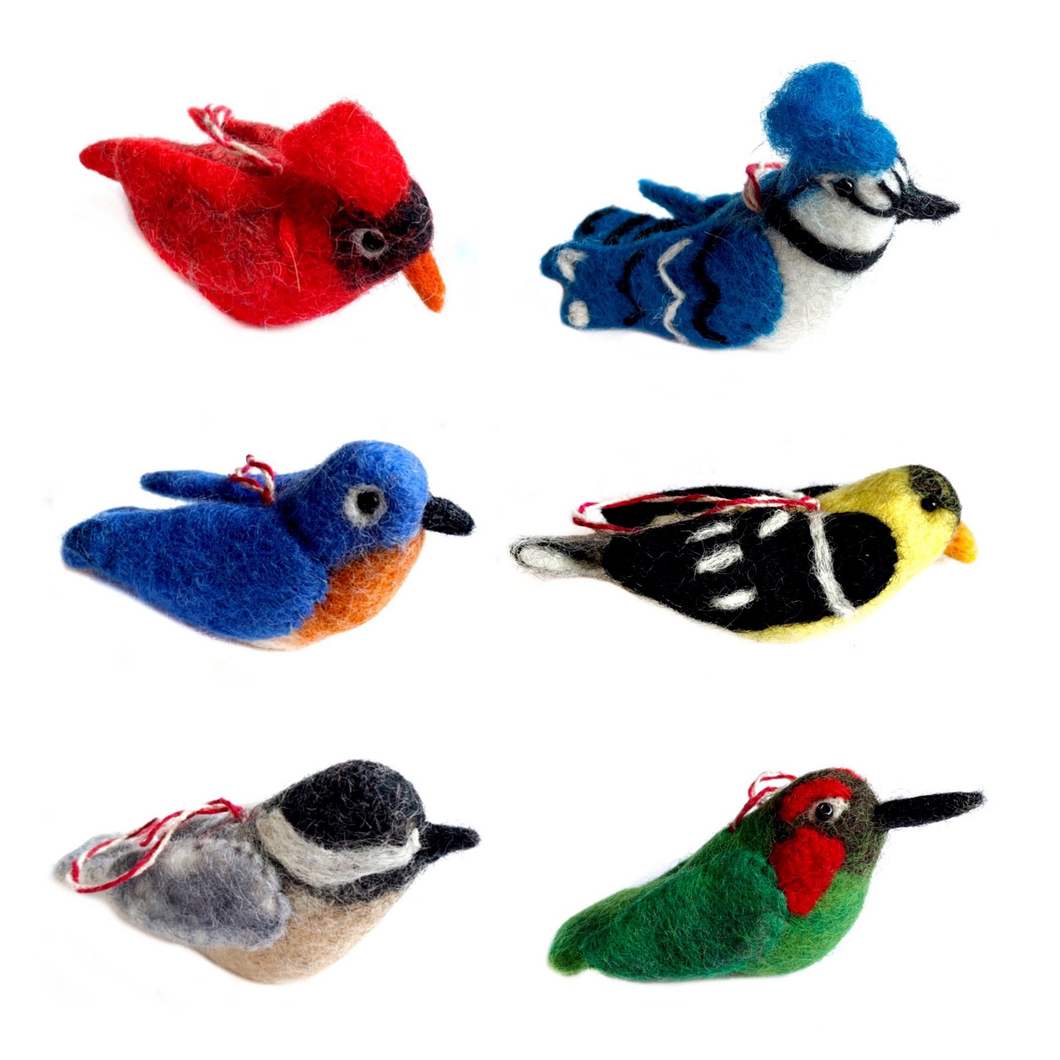 Felt Bird Ornament Variety Pack