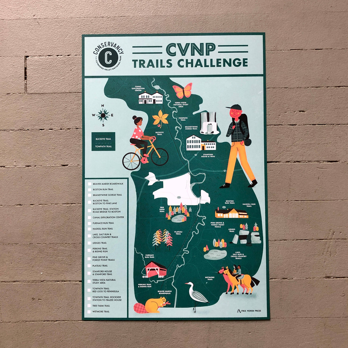 Cuyahoga Valley National Park Challenge Map