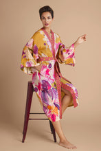 Load image into Gallery viewer, Mustard Orchid Kimono Gown

