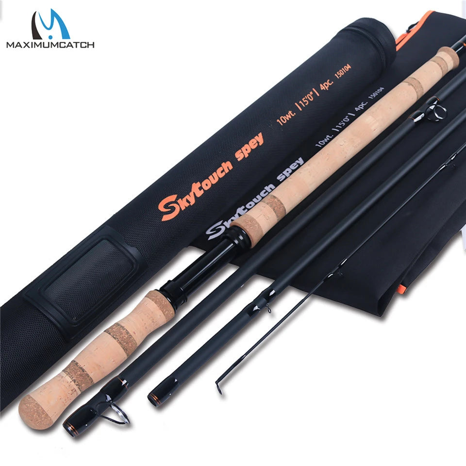 SkyTouch Spey/Switch Fly Fishing Rod - (w/Spare Tip) Carbon Fiber, Wit jenks1929 SkyTouch Spey/Switch Fly Fishing Rod - (w/Spare Tip) Carbon Fiber, Wit jenks1929