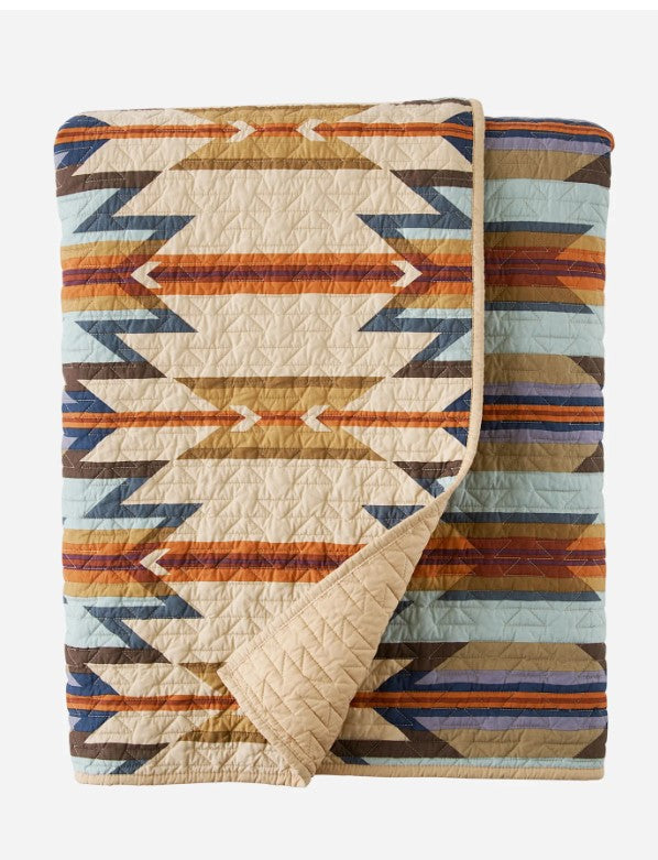 WYETH TRAIL PIECED QUILT COVERLET SET