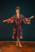 Load image into Gallery viewer, Luxe Trailing Wisteria Kimono Gown - Amethyst
