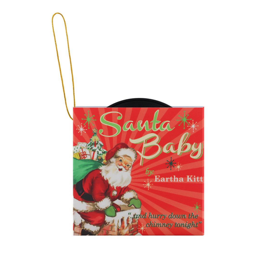 Mini Record Ornament - Santa Baby