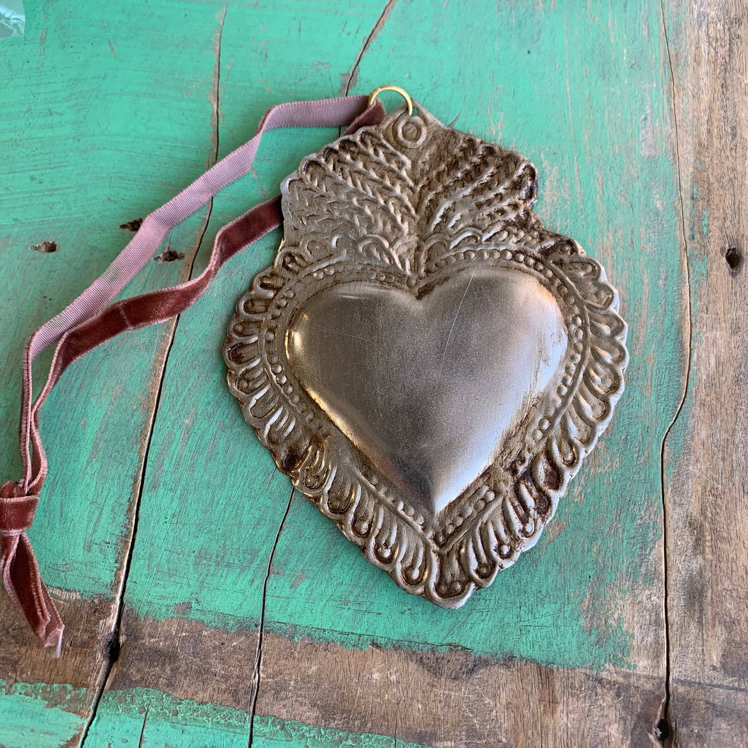 Sacred Heart Tin Ornaments: C