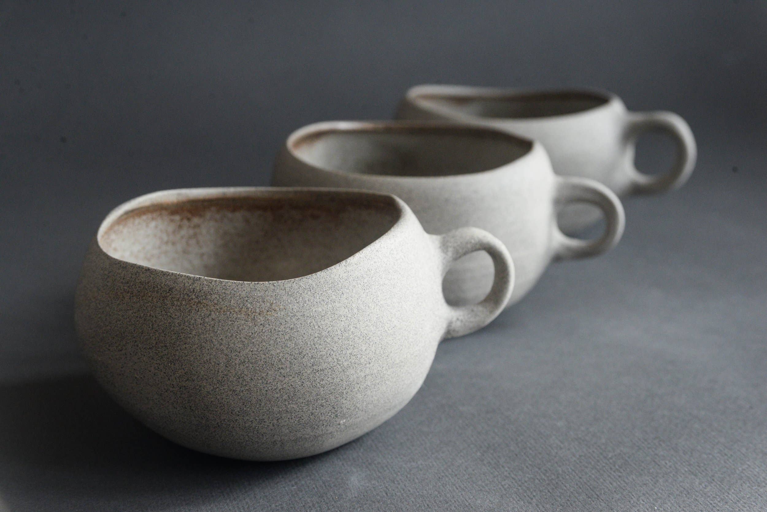 Latvia Stone - "HOME" Low Wide Cappuccino Mug 400 ML