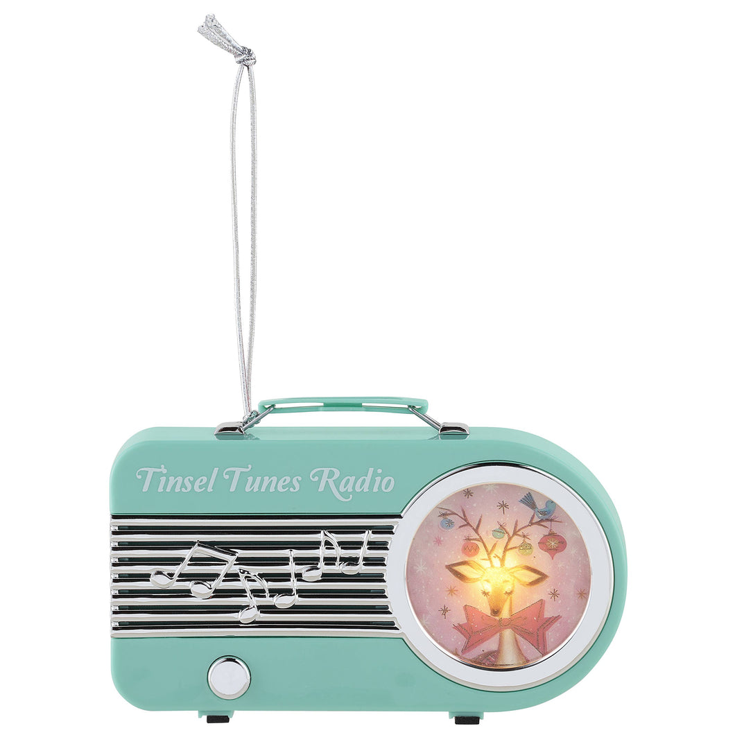 Mini Radio Ornament - Teal