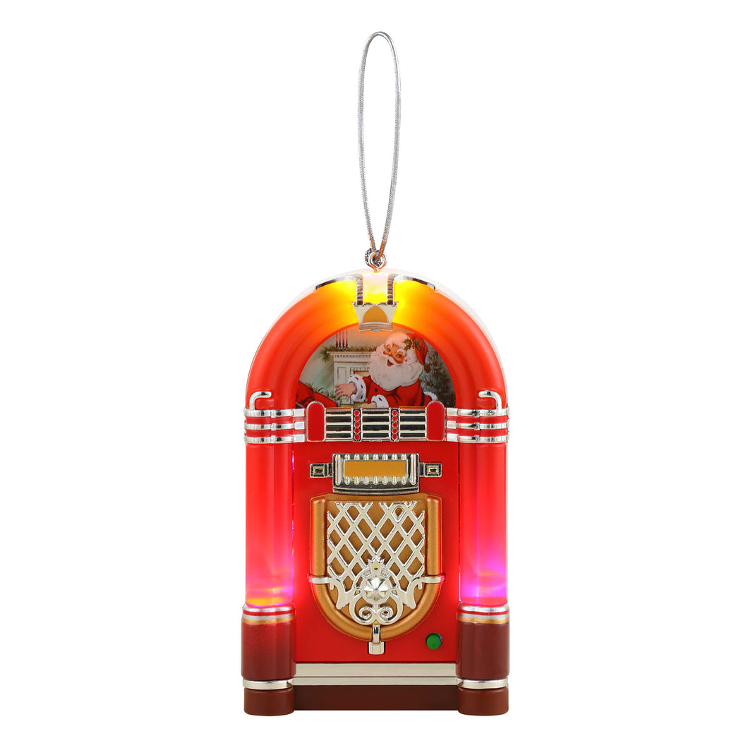 Mini Jukebox Ornament - Red