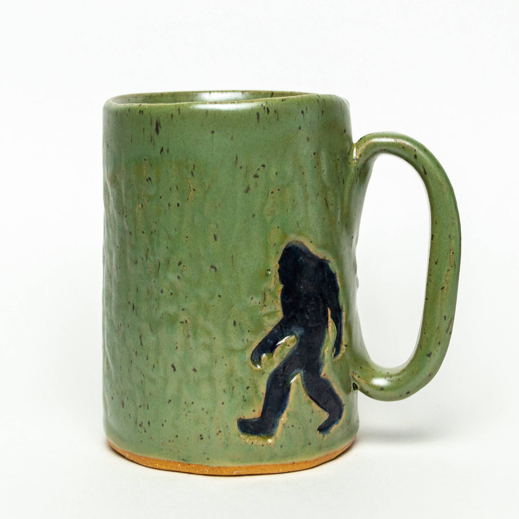 Sasquatch / Bigfoot Handmade Ceramic Green 16oz Mug