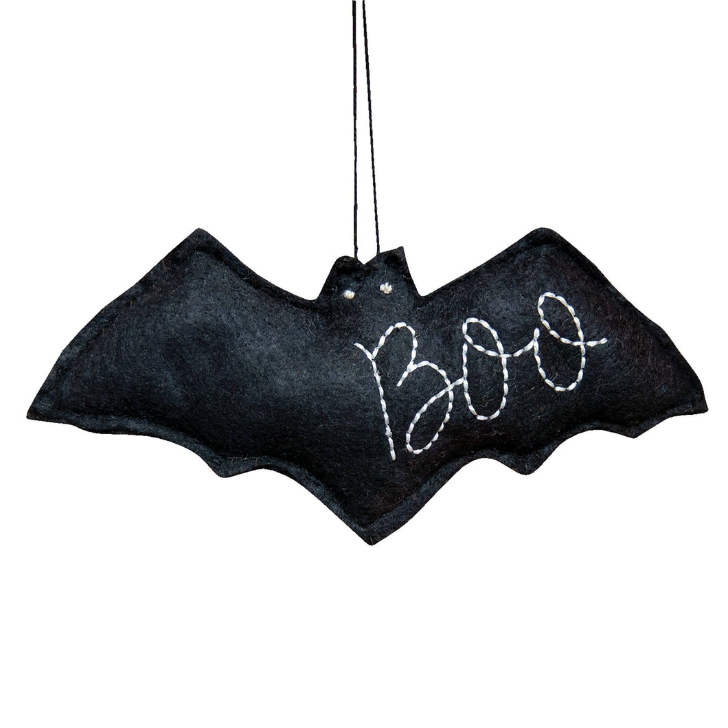 Boo Bat Ornament, Felt