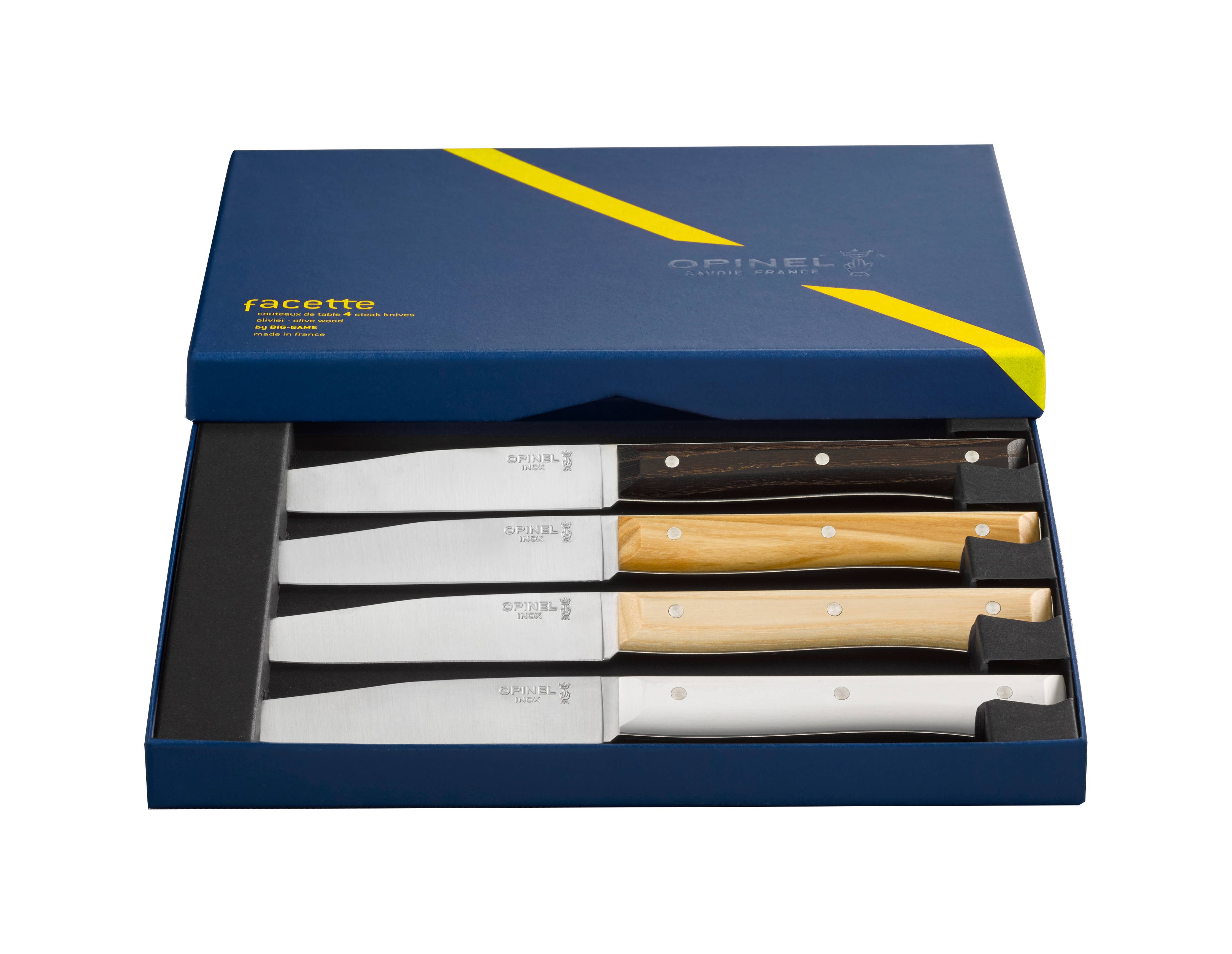 Set of 4 Full-Tang Facette Steak Knives