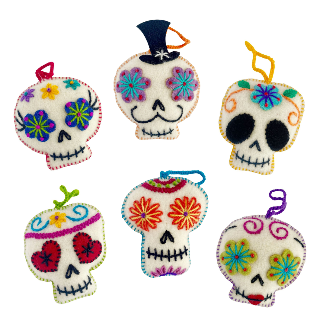 Sugar Skull Ornaments, Assorted Bundle