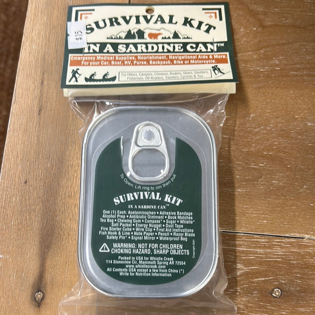 Survival kit in a can